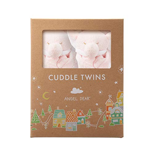 Angel Dear - Pink Elephant, Cuddle Twins Blankie Set - Image 1