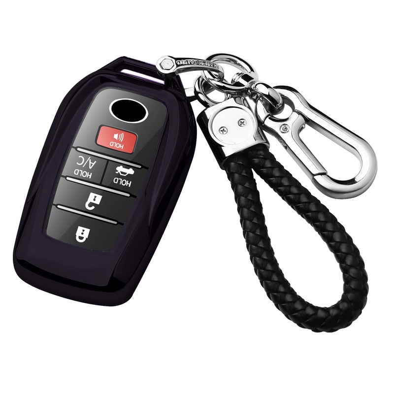Compatible with Toyota Key Fob Cover with keychainKey Shell Case for 2025 Camry 20212025 VenzaRAV4 PrimeSienna 20192025 Land CruiserFortunerMirai 20232025 HighlanderPriusColloraSilver