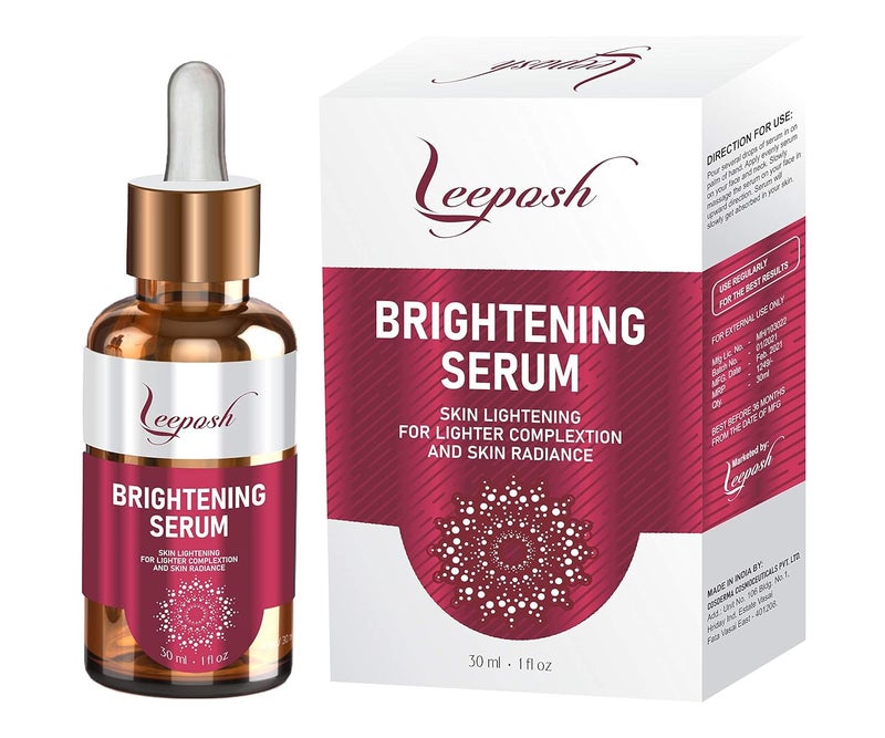 Leeposh Brightening Serum Lee posh 5 Alpha Arbutin Nicinamide 5 Licorice extract for Pigmentation Blemishes Dark Spots Tan Removal with HA - Image 1