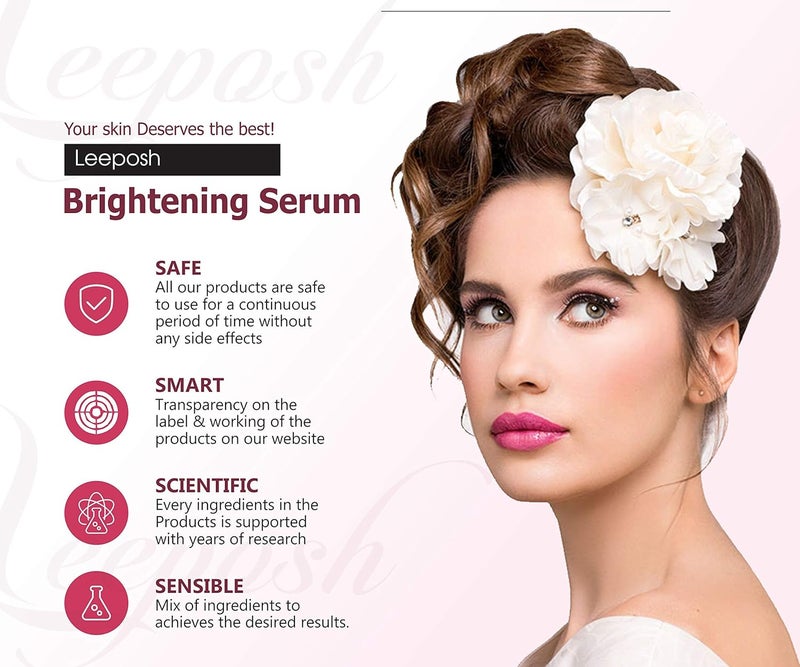 Leeposh Brightening Serum Lee posh 5 Alpha Arbutin Nicinamide 5 Licorice extract for Pigmentation Blemishes Dark Spots Tan Removal with HA - Image 2