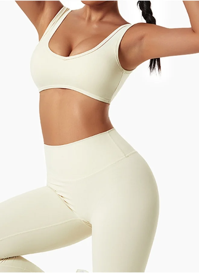 KAWN.YOGA KAWN YOGA Womens U Back Sports Bra - Padded Low Impact Workout Yoga Bra with Removable Built in Bra