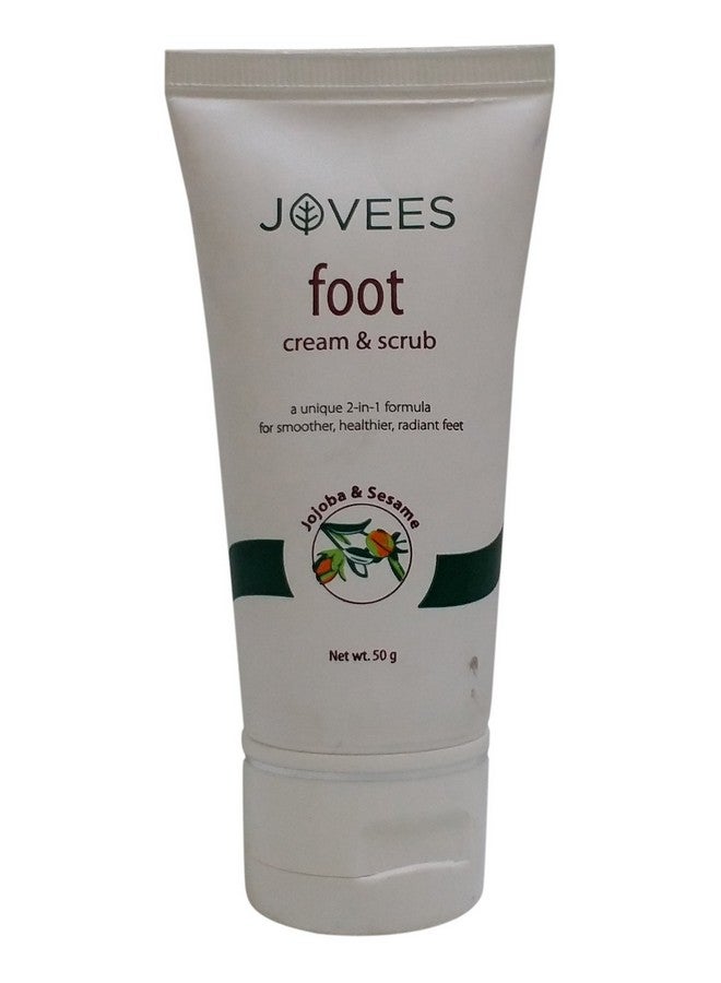 Jovees Herbal Foot Care Cream & Scrub | 2-in-1 Formula | Hydrates & Heals 100G - Image 1