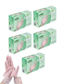 فالكون فالكون - قفازات فينيل خالية من البودرة (5 عبوات × 100 قطعة)  - Image 4