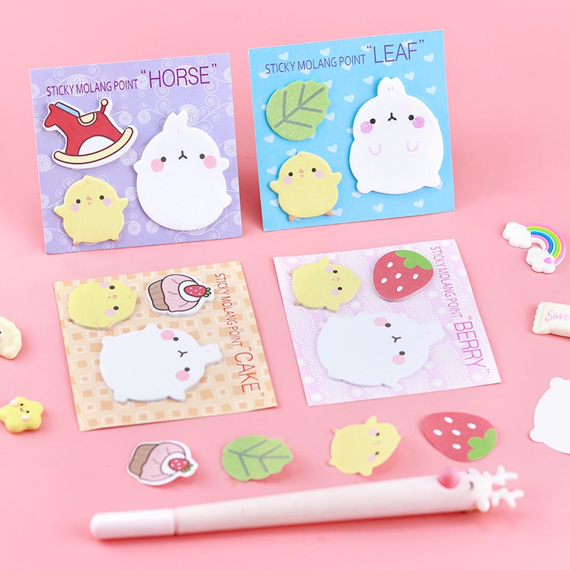 Cute Cartoon Bunny Note Stickers – 60 Pages Memo Paper for Students - Image 3