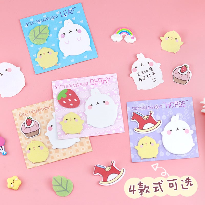 Cute Cartoon Bunny Note Stickers – 60 Pages Memo Paper for Students - Image 4