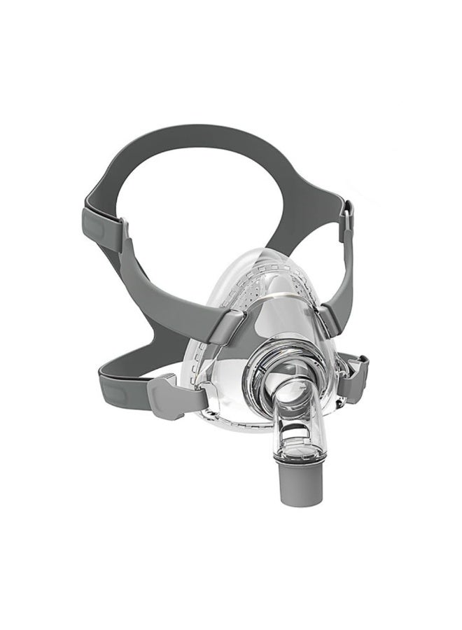 والالا طقم استبدال قناع CPAP كامل الوجه مع حزام رأس ووسادة سيليكون ناعمة وإطار ووصلة كوع دوارة، يغطي الأنف والفم، تصميم برؤية مفتوحة، ملاءمة مريحة وثابتة، مقاس M - Image 1