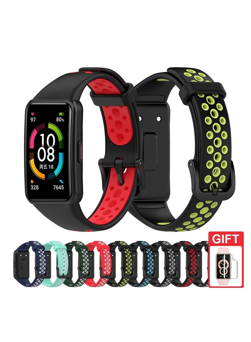 Sport Band Compatible with Huawei Band 7 / Honor Band 7 Sweatproof Lightweight Silicone Strap - Image 2