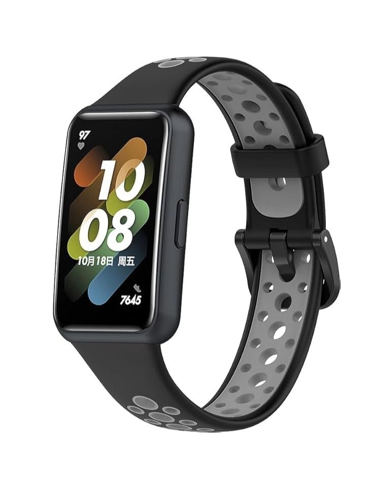 Sport Band Compatible with Huawei Band 7 / Honor Band 7 Sweatproof Lightweight Silicone Strap - Image 3