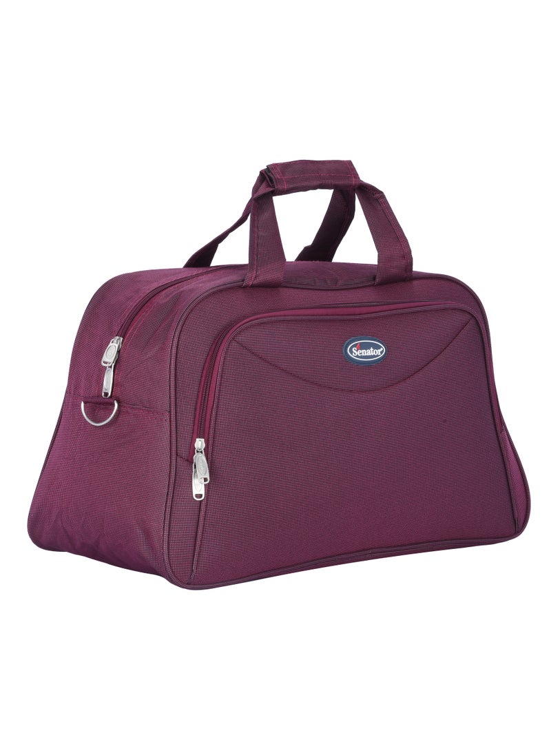 SENATOR Travel Duffle Bag for Unisex Lightweight Nylon Bag Multi Pocket Water & Scratch Resistant Adjustable Shoulder Strap Weekend Bag Convenient Carry On Luggage for Camping Training 34L Maroon EA218  - Image 1
