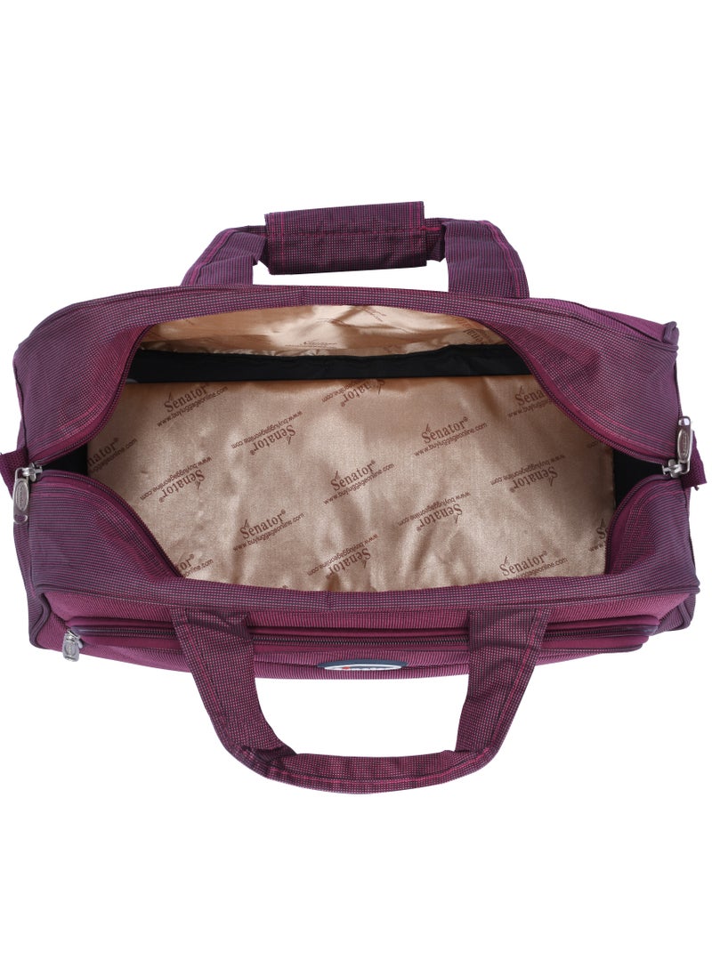 SENATOR Travel Duffle Bag for Unisex Lightweight Nylon Bag Multi Pocket Water & Scratch Resistant Adjustable Shoulder Strap Weekend Bag Convenient Carry On Luggage for Camping Training 34L Maroon EA218  - Image 5