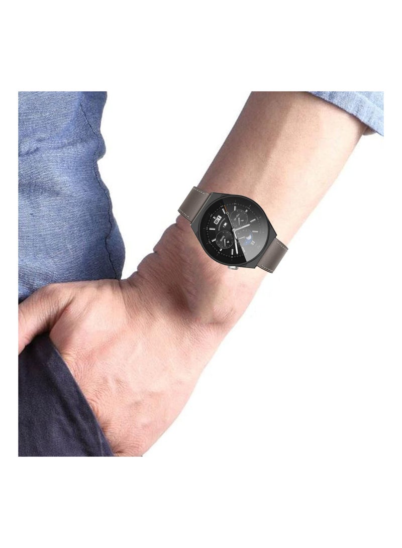 Y&D Case for Huawei Watch GT3 Pro 46mm 2Pack All Around Ultra Thin Fit Anti Scratch Flexible Frame Shockproof Hard PC Cover with Tempered Glass Screen Protector - Image 3