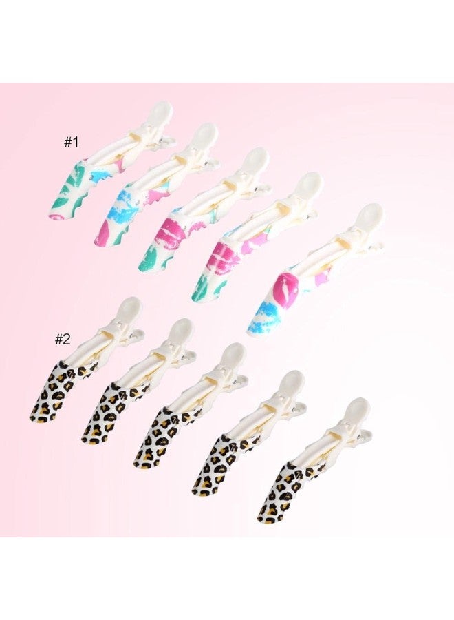 Alligator Hair Clip, Plastic Wide Tooth Stylish Beautiful Styling Hair Clip for Woman(Leopard print)  - Image 3