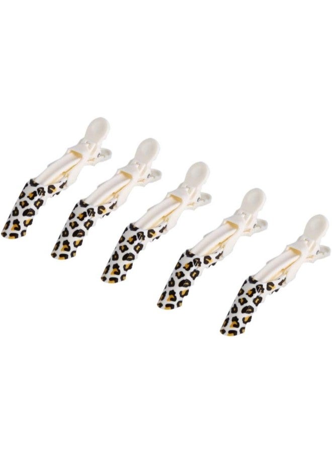 Alligator Hair Clip, Plastic Wide Tooth Stylish Beautiful Styling Hair Clip for Woman(Leopard print)  - Image 1