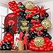 Togvu Red Black Balloons Garland Arch Kit 133pcs Green Cherry Black Red Explosion Star Foil Balloons 4D Cheetah Print Mylar Balloons for Berry Themed Birthday Baby Shower Bachelorette Party Decorations - Image 2