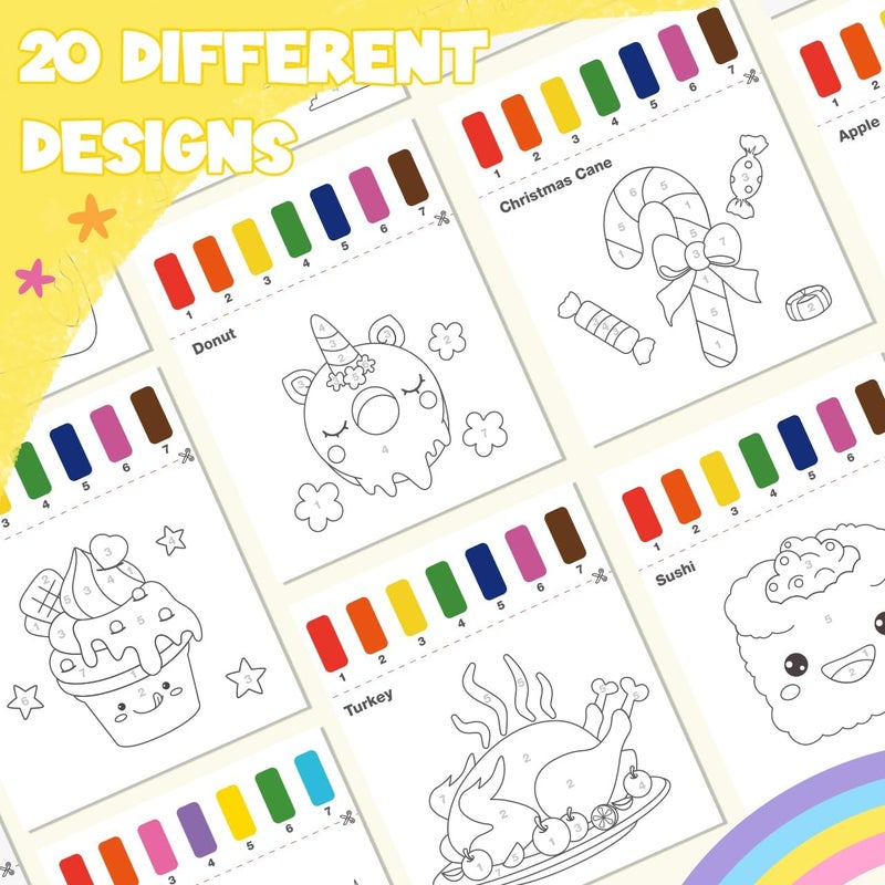 ZMLM Paint with Water Coloring Books for Toddlers - Mess Free Painting Activity for Kids - Arts & Crafts Gift Toy for Boy Girl Ages 4 5 6 7 8 - Birthday Christmas Easter Stocking Stuffers, Food - Image 4