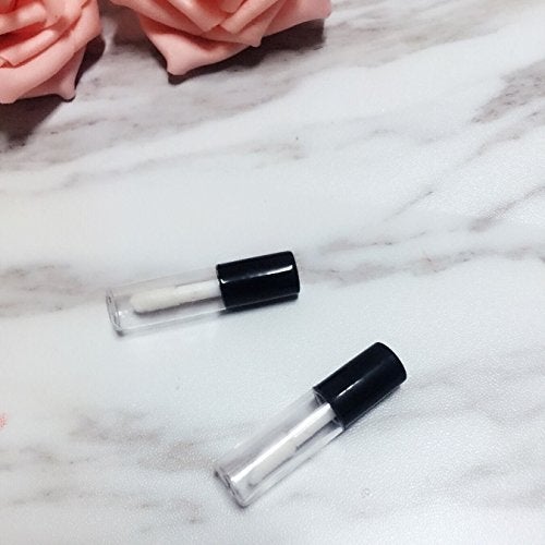 Mydio 50 Pack 1.2ML Clear Mini Lip Gloss Tube Empty Lip Balm Containers With Black Lid for Lipstick Samples - Image 3