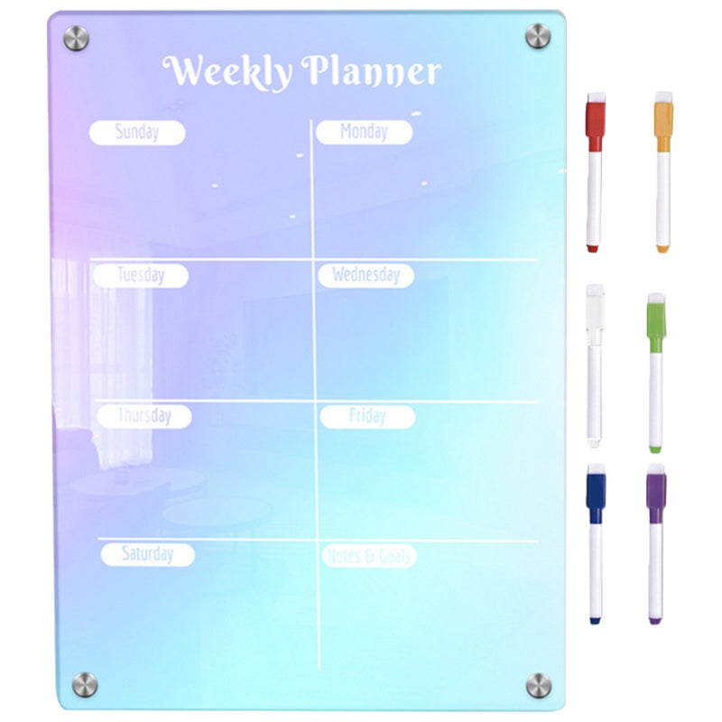 2 Sets of Magnetic Planning Board Chores Planning Board Dry Erase Refrigerator Board Home Supply - Image 2