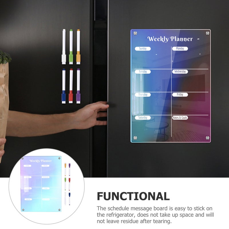 2 Sets of Magnetic Planning Board Chores Planning Board Dry Erase Refrigerator Board Home Supply - Image 5
