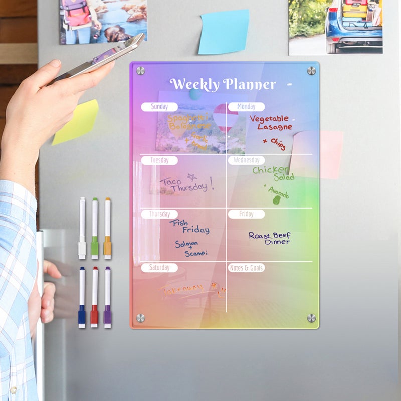 2 Sets of Magnetic Planning Board Chores Planning Board Dry Erase Refrigerator Board Home Supply - Image 4