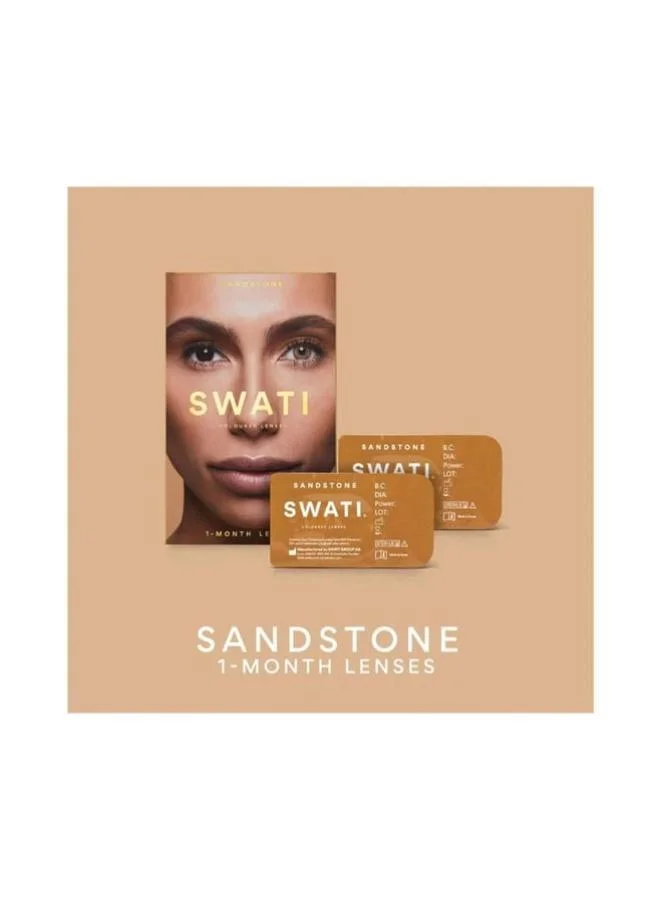swati Cosmetics Coloured Contact Lenses  Sandstone 1 Months