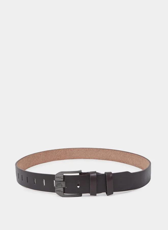 Styli  Men Brown Jeep Metal Buckle Belt for Men | Best Price UAE