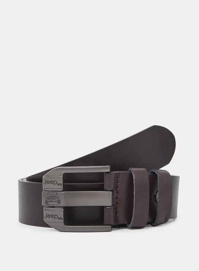 ستايلي Men Brown Jeep Metal Buckle Belt