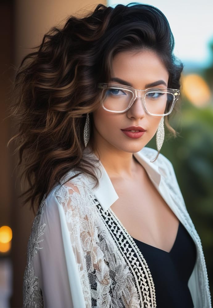VISOONE TR90 Square Blue Light Blocking Glasses Fashion Computer Eyewear for Women and Men RANDI - Image 3