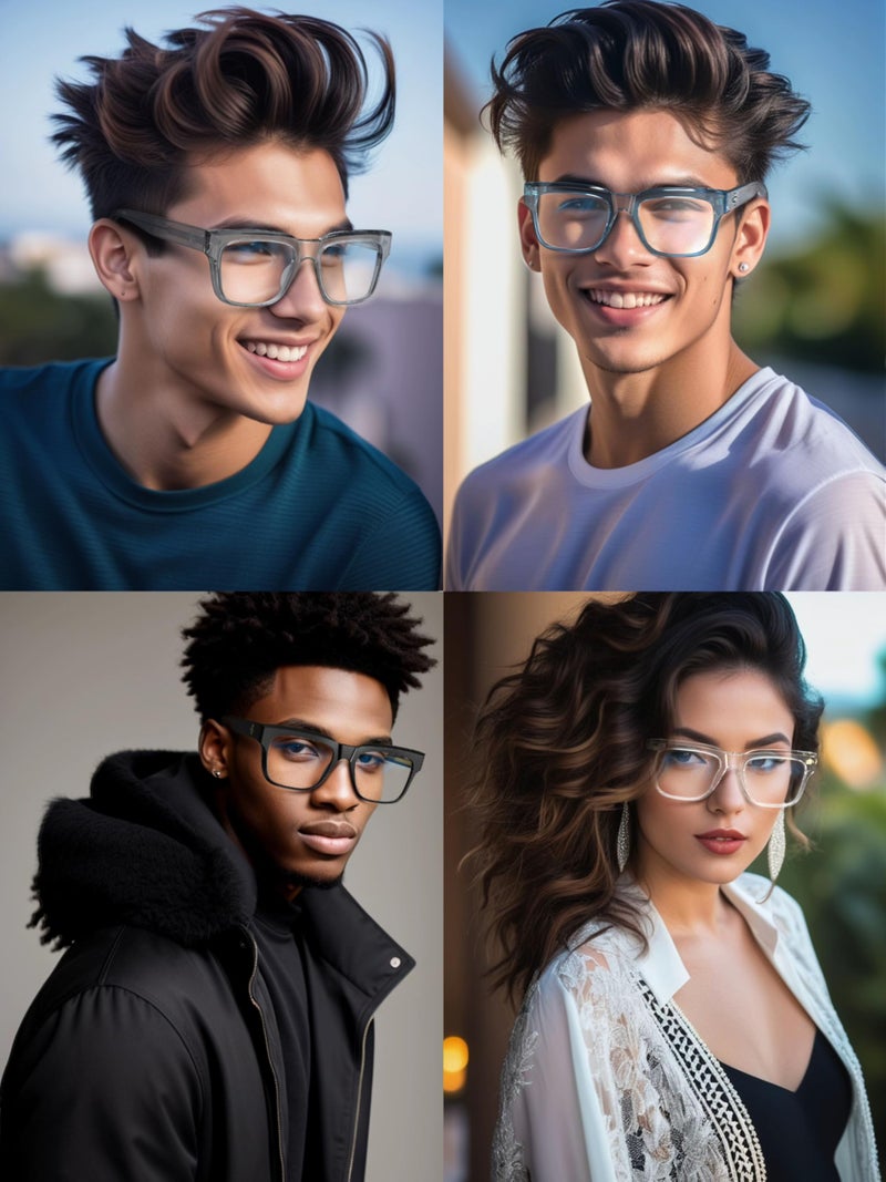VISOONE TR90 Square Blue Light Blocking Glasses Fashion Computer Eyewear for Women and Men RANDI - Image 2