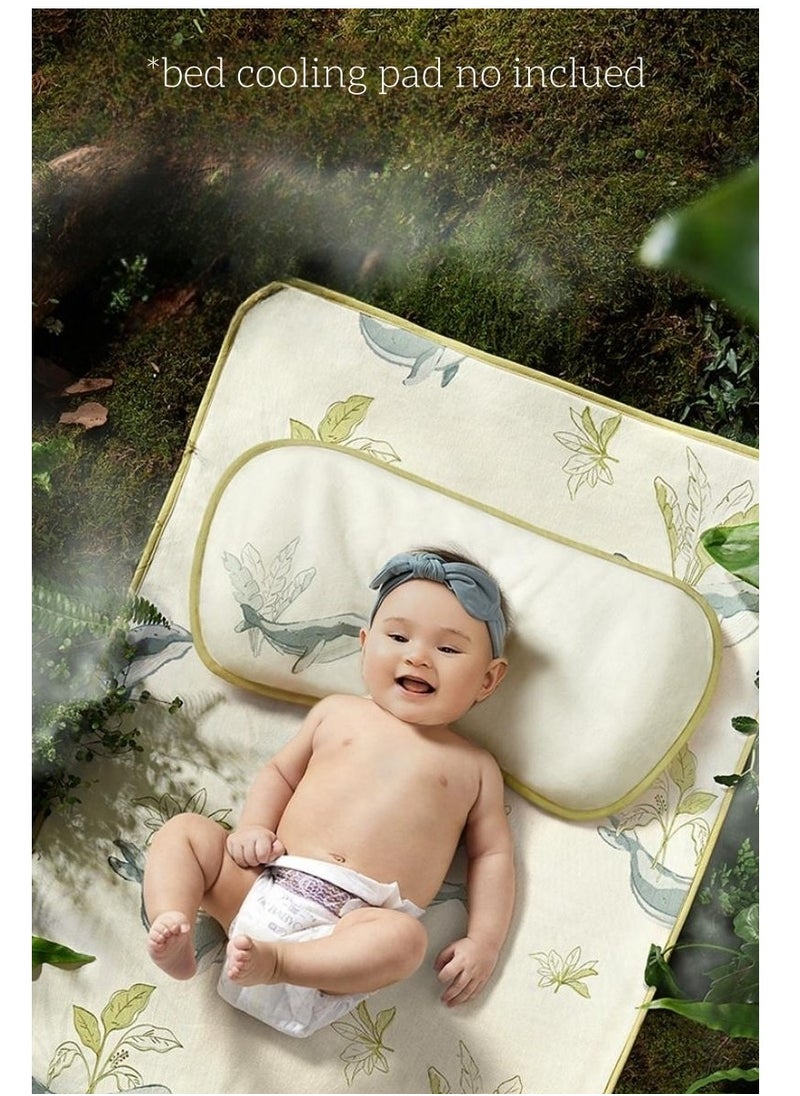 Baby Pillow Cooling Flat Pillow with 3 Pillow Inserts Breathable and Adjustable Infant Pillow