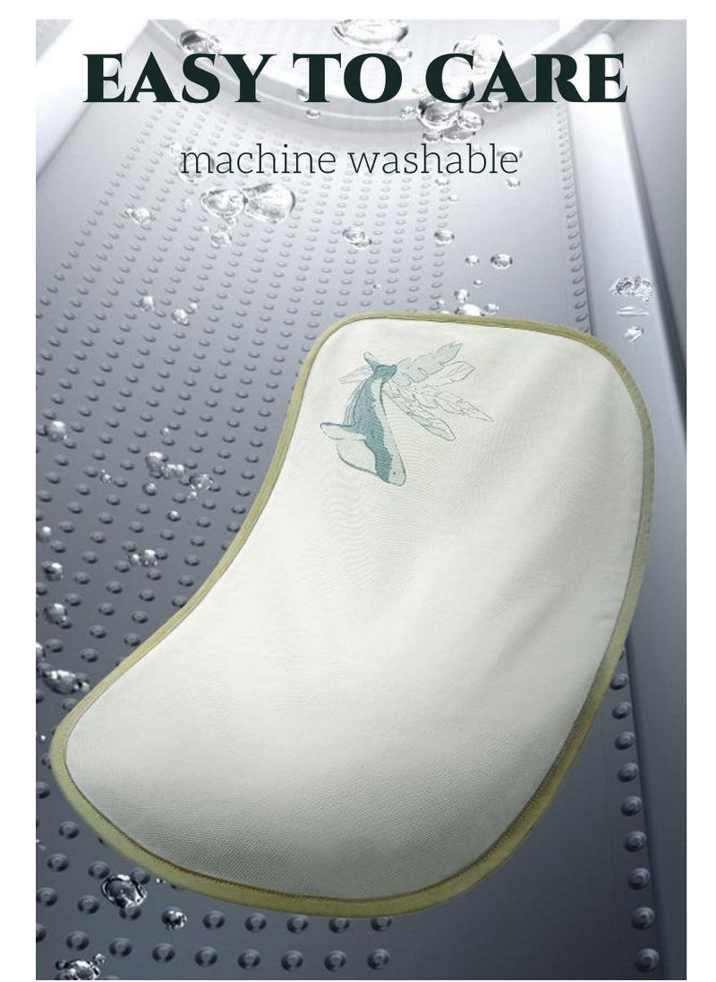 Baby Pillow Cooling Flat Pillow with 3 Pillow Inserts Breathable and Adjustable Infant Pillow