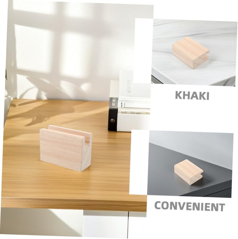 Veemoon 4pcs Heavy Duty Wooden Bed Risers for Couch Sofa Desk Table Chair Easy to Install Ergonomic Height Extenders for Home Office Use Slots Stable Support for Furniture - Image 3