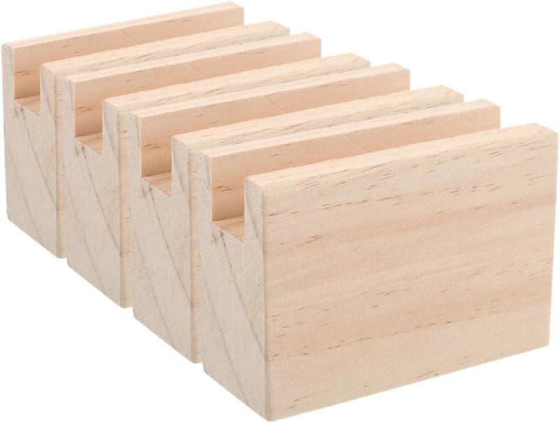 Veemoon 4pcs Heavy Duty Wooden Bed Risers for Couch Sofa Desk Table Chair Easy to Install Ergonomic Height Extenders for Home Office Use Slots Stable Support for Furniture - Image 1