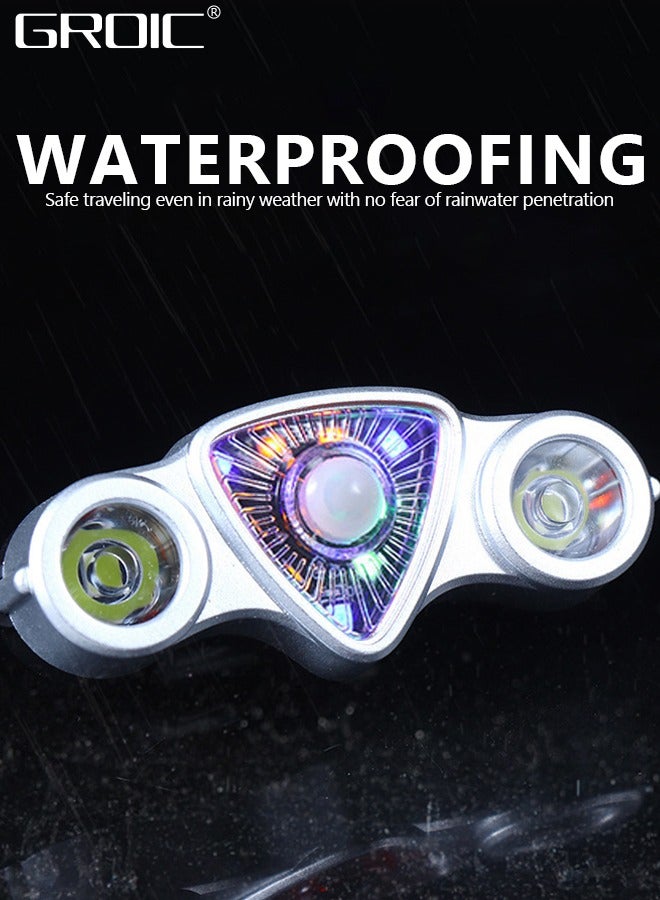 GROIC Bike Tail Light, Sport LED Rear Bike Light USB Rechargeable, High Intensity Bicycle Taillight Waterproof, 9 Lamp and 6 Modes for Cycling Safety, Bike Tail Light for Road, Mountain, Night Riding - Image 3