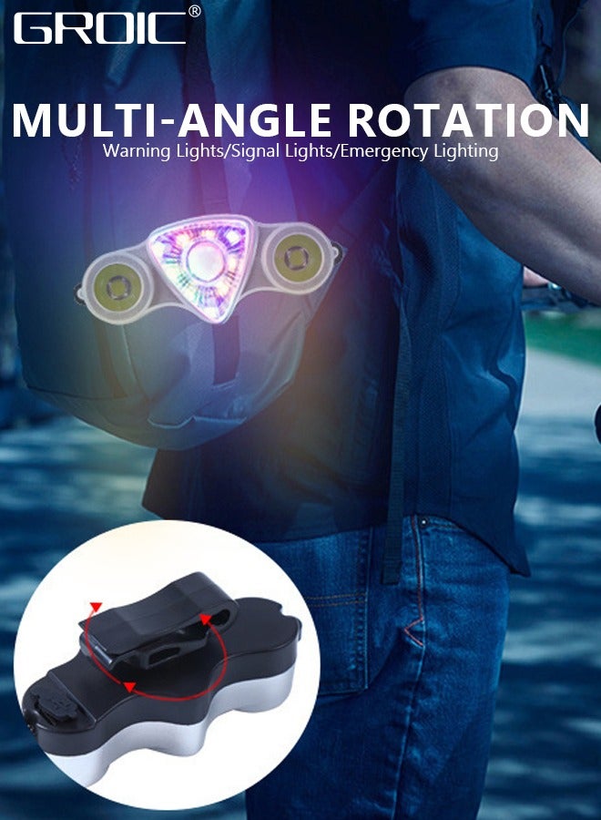 GROIC Bike Tail Light, Sport LED Rear Bike Light USB Rechargeable, High Intensity Bicycle Taillight Waterproof, 9 Lamp and 6 Modes for Cycling Safety, Bike Tail Light for Road, Mountain, Night Riding - Image 2