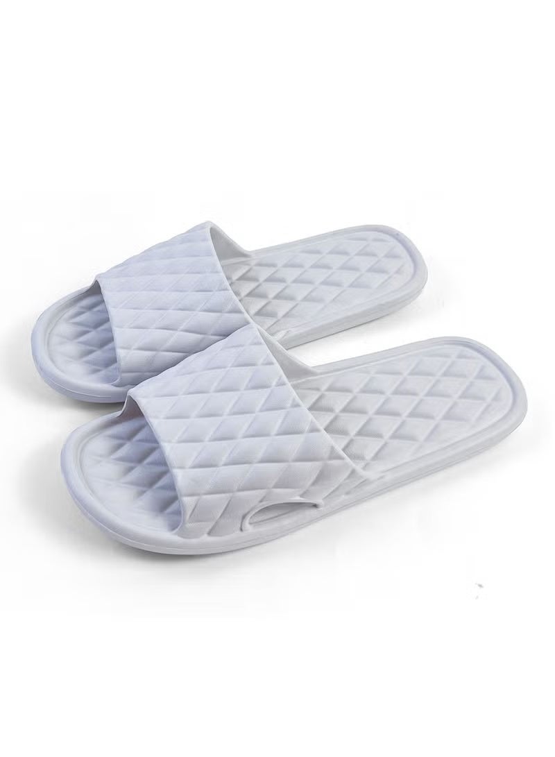 Bathroom Anti-slip Shower Indoor Soft Light Weight Flat Sandals Slippers for Indoor Outdoor Grey - Image 1