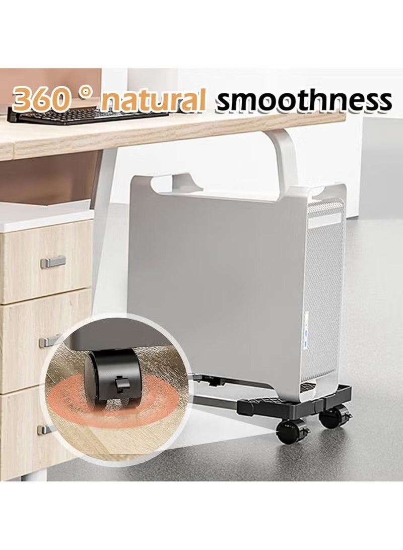 Huitich Black Retractable Base Stand with Universal Wheels & Brake – Adjustable 22–34 cm × 40–52 cm - Image 3