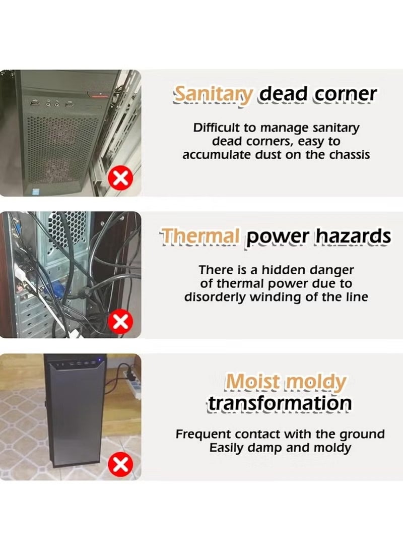 Huitich Black Retractable Base Stand with Universal Wheels & Brake – Adjustable 22–34 cm × 40–52 cm - Image 4