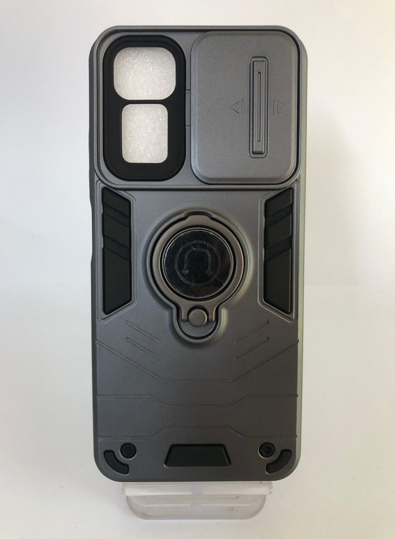 GOLDEN MASK For Xiaomi Redmi Note 11/Note 11S Armored Window Bracket Camera Shield Cover Camera Lend Protection With Ringe (Grey) - Image 1