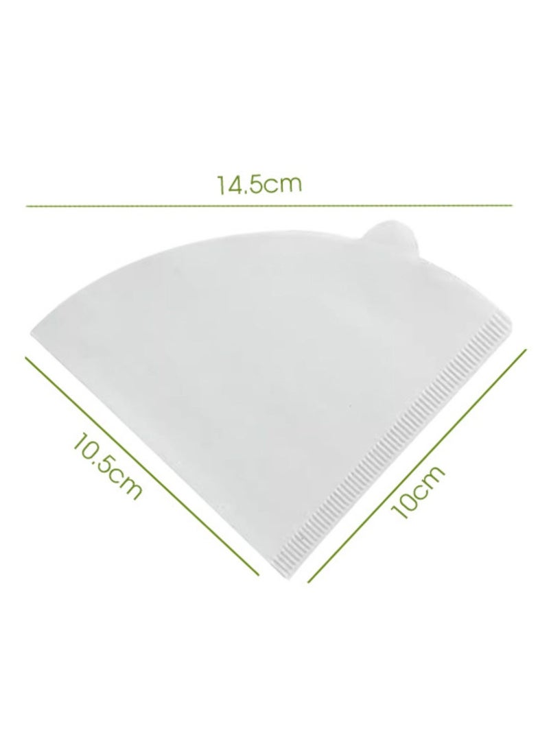 100 Pcs V01 Coffee Filters, Unbleached 1-2 Cups Disposable V01 Coffee Paper Filters, Compatible with Cone Shaped Pour Over Coffee Filter and Drip Coffee Maker - Image 2