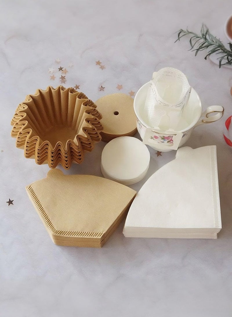 100 Pcs V01 Coffee Filters, Unbleached 1-2 Cups Disposable V01 Coffee Paper Filters, Compatible with Cone Shaped Pour Over Coffee Filter and Drip Coffee Maker - Image 5