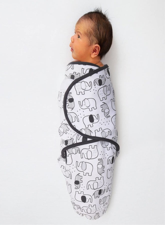 The Peanut Shell The Peanutshell Swaddle Set for Baby Boys - Camo & Elephant - 3 Pack (Small/Medium | 0-3 Months) - Image 3