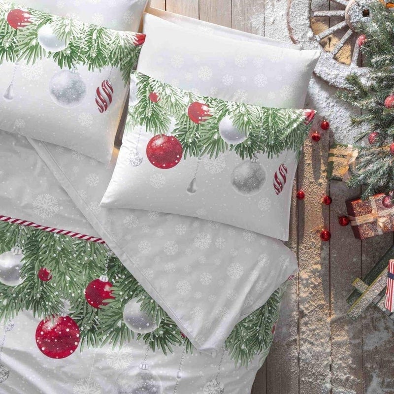 TA Tac New Season Ranforce Double Duvet Cover Set Snowflake  - Image 4