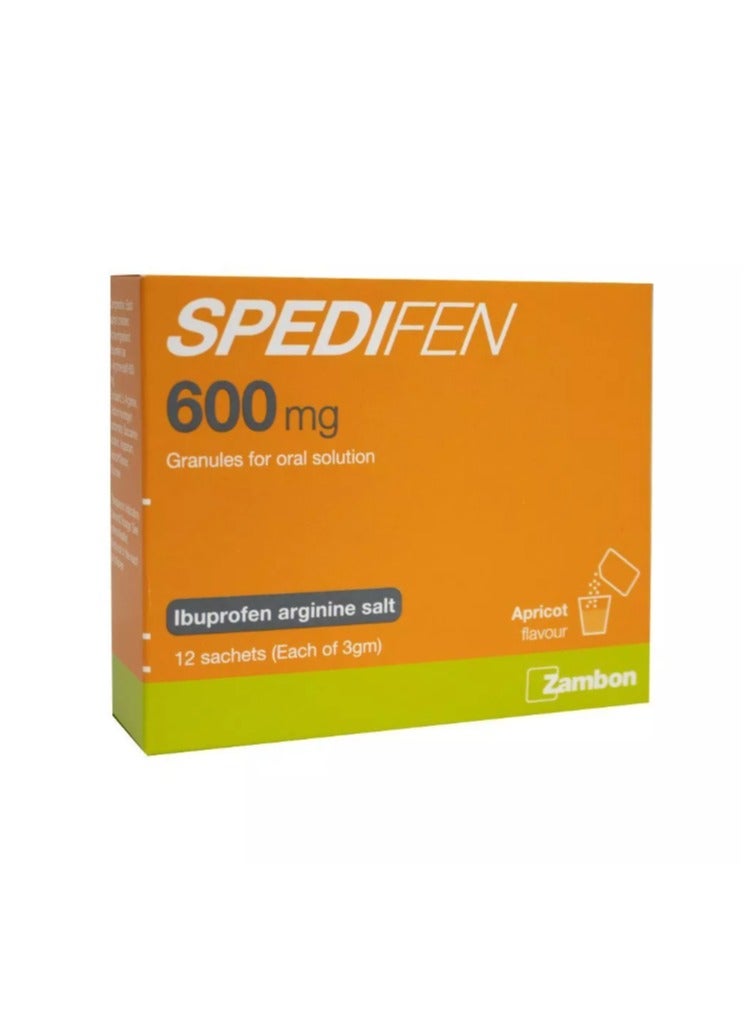 Spedifen Sachets-Apricot Flavour 12 Count, 600Mg - Image 1