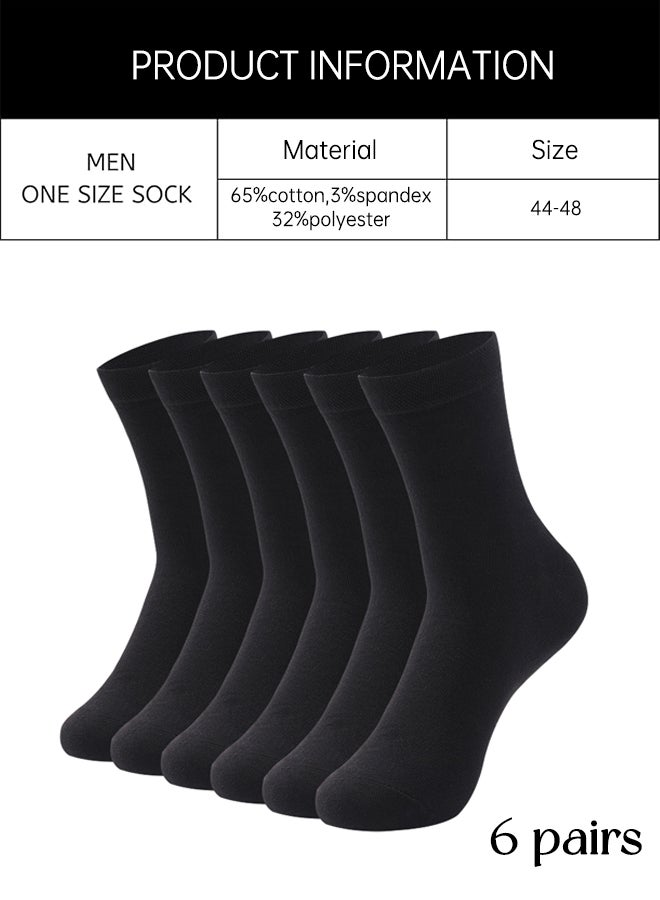 شبيلي طقم مكوّن من 6 أزواج من جوارب القطن‑البوليستر بطول منتصف الساق للاستخدام الصيفي والأعمال والكاجوال (سلوتش)، قابلة للتهوية ومانعة للتعرّق ومضادة للروائح مع حافة مطاطية عالية، متينة ولا تتكوّن عليها الوبر، مناسبة للرجال للنشاط اليومي والرياضة (أسود) - Image 5