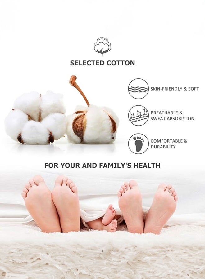 شبيلي طقم مكوّن من 6 أزواج من جوارب القطن‑البوليستر بطول منتصف الساق للاستخدام الصيفي والأعمال والكاجوال (سلوتش)، قابلة للتهوية ومانعة للتعرّق ومضادة للروائح مع حافة مطاطية عالية، متينة ولا تتكوّن عليها الوبر، مناسبة للرجال للنشاط اليومي والرياضة (أسود) - Image 2