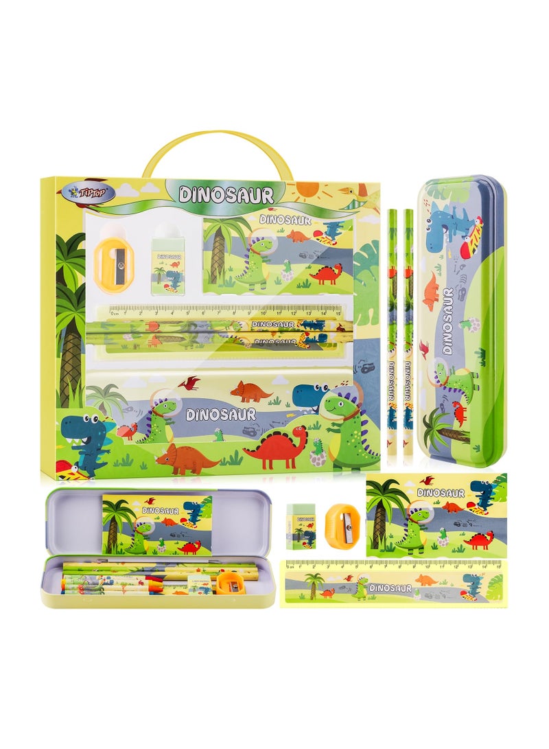 سيوسي ديناصور القرطاسية مجموعة فتاة هدية قلم رصاص مربع حاكم ميني كمبيوتر محمول ماكينة حلاقة مطاطية اللوازم المدرسية - Image 1