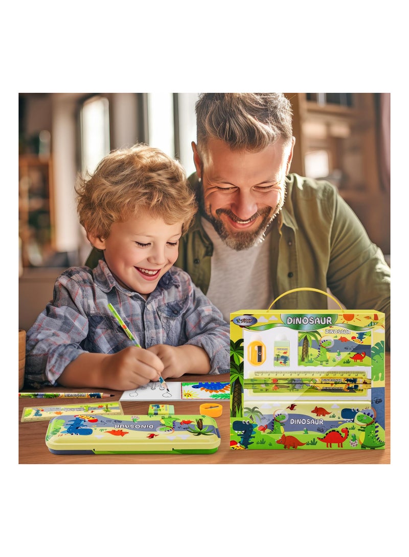 سيوسي ديناصور القرطاسية مجموعة فتاة هدية قلم رصاص مربع حاكم ميني كمبيوتر محمول ماكينة حلاقة مطاطية اللوازم المدرسية - Image 2