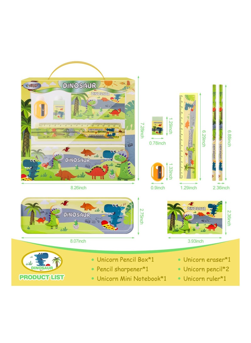 سيوسي ديناصور القرطاسية مجموعة فتاة هدية قلم رصاص مربع حاكم ميني كمبيوتر محمول ماكينة حلاقة مطاطية اللوازم المدرسية - Image 4