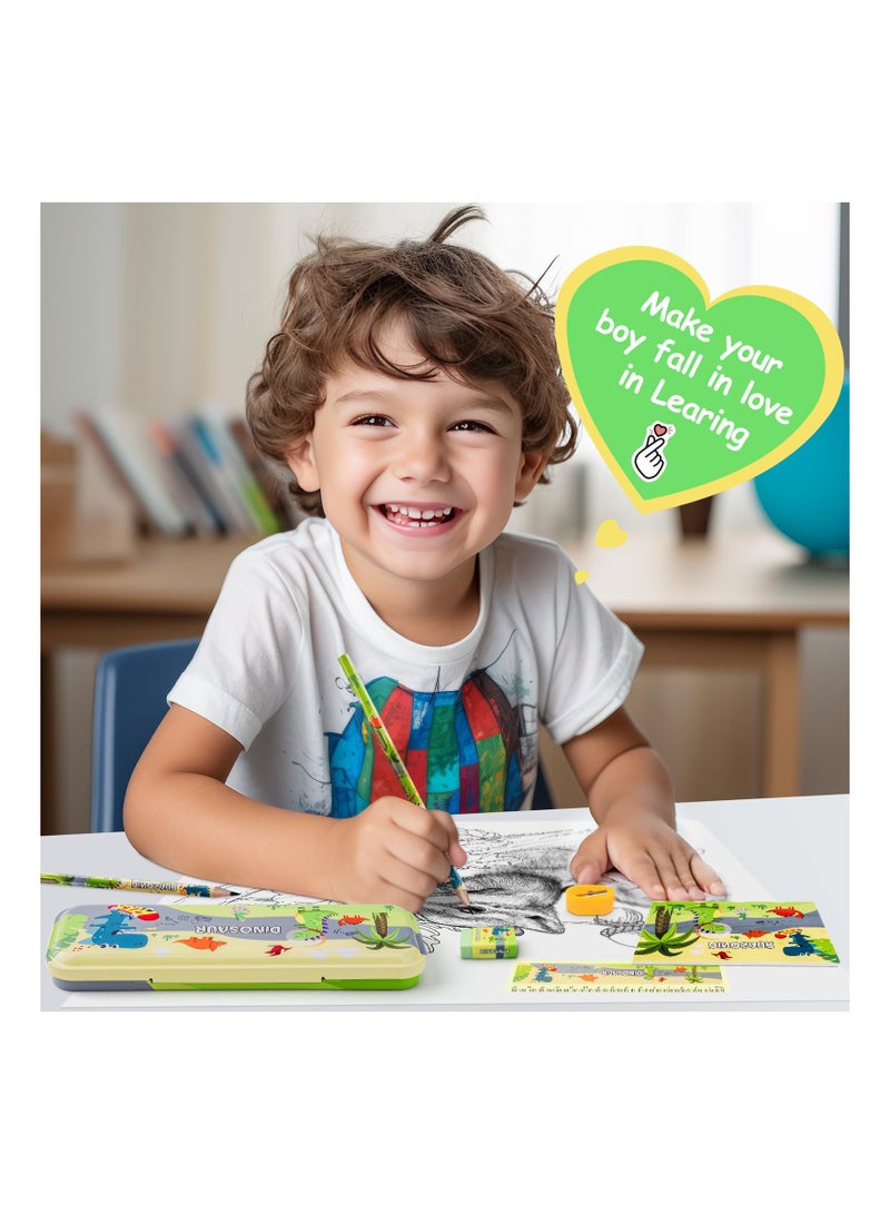 سيوسي ديناصور القرطاسية مجموعة فتاة هدية قلم رصاص مربع حاكم ميني كمبيوتر محمول ماكينة حلاقة مطاطية اللوازم المدرسية - Image 3