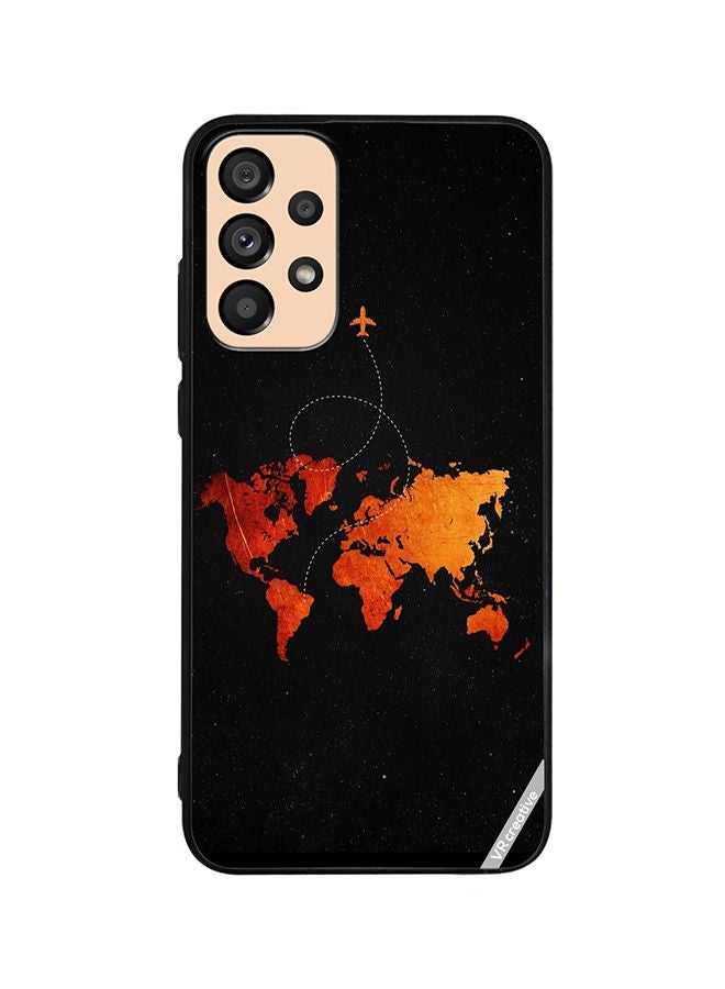 VR CREATIVE Protective Case Cover For Samsung Galaxy A53 5G Travel Map Design Multicolour - Image 1